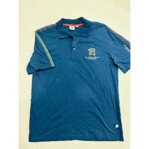 ICC Cricket World Cup West Indies 2007 Blue Polo Shirt M